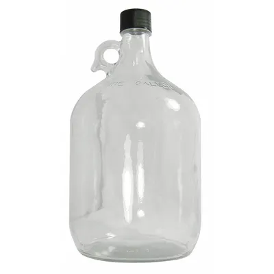 QORPAK Jug: Colorless, Uncoated Bottle, Glass, 1.92 L, 124 mm, Includes Closure - Glass Jugs