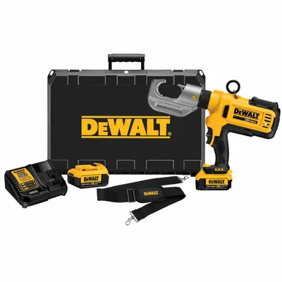 DEWALT Cordless Crimping Tool Kit: 20 V, Die Head, 750 kcmil Max Copper, For U Dies - DEWALT Crimpers