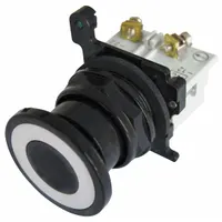 EATON Mushroom Head Push Button: Non-Illuminated, Mushroom Head Profile, Metallic, 30 mm, 1NC (MPN E34GFBC1-3X)