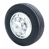 PHOENIX Hub Cover: Hub Cover, For 19.5 in Wheel Dia, ABS, Chrome, 8 Lugs, Truck (MPN Q820F)