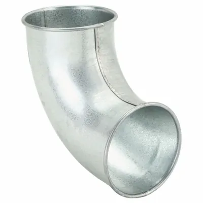 NORDFAB 90 Degree Elbow: Steel, For 4 in Duct Dia, 10 in Overall Lg, 90° Angle - Elbows