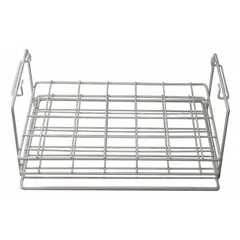 This white BOD bottle rack from WHEATON measures 10 inches wide, 7 inches tall, and 13 inches long. It is designed to hold BOD bottles for biochemical oxygen demand testing, commonly used in environmental and water quality laboratories.