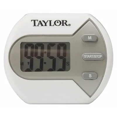 TAYLOR Digital Timer: Clip/Magnet Stand, 1 in x 5 7/8 in x 4 1/2 in, 1 in Overall Dp - Digital Timers