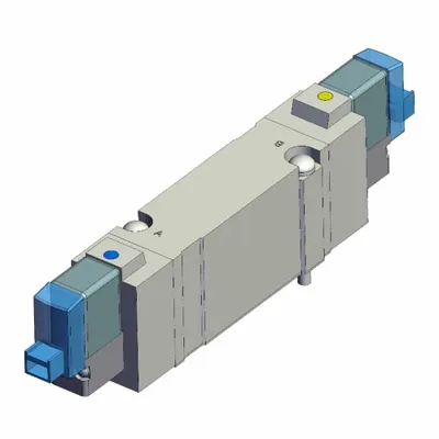 SMC Solenoid Valve: SY7000 Series, Double Solenoid, Five-Way / Two-Position - SMC SY Series Directional Control Valves