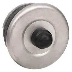 Stainless steel plug for socket-connect push-fit pipe fittings. 3-inch size rated to 29 psi maximum operating pressure. Complies with ASME A112.3.1. Used to seal pipe ends in drainage and plumbing systems.