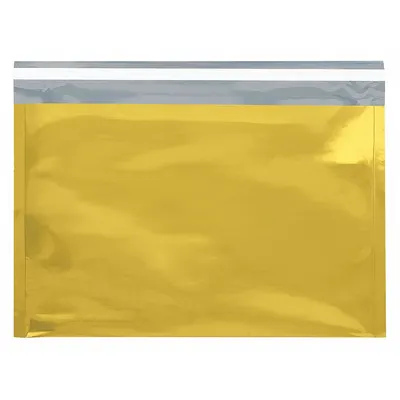 PARTNERS BRAND Glamour Mailer, 9-1/2x12-3/4", Gold, 250 Pack - Glamour Mailers