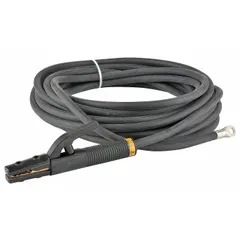 This kit includes a ground clamp, electrode holder, and 50-foot #2/0 cable with lug connection for stick welding (SMAW) applications. Designed for manual arc welding in fabrication, repair, and construction tasks.