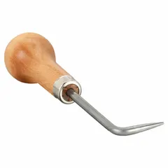 This steel-headed pick point tool is used for precise material handling and positioning during roofing installation. Its 8-inch head provides leverage for aligning shingles or removing fasteners. The tool has an overall length of 8 inches and a head length of 8 inches.