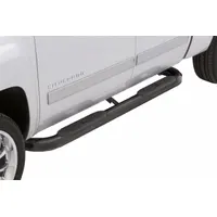 Nerf Bars: Oval, 75 1/2 in Overall Lg, 4 in Overall Wd, 4 in Overall Ht, Black, Steel (MPN 23435006)