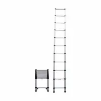 TELESTEPS Telescoping Ladder: 11 ft Ladder Size, Aluminum, 250 lb Load Capacity, 19 lb Wt (MPN 1400E)