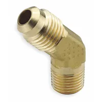 Flared Fitting Elbow: 5/8 in OD x 3/8 in Pipe Fitting Size, Flared/Threaded, Brass, 10 PK (MPN 159F-10-6)