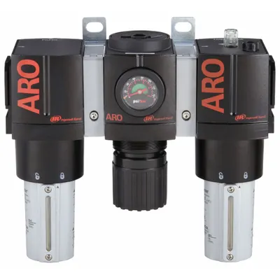 ARO Filter/Regulator/Lubricator: 1 in NPT, 215 cfm, 250 psi Max Op Pressure - ARO Filter, Regulator & Lubricators (FRLs)