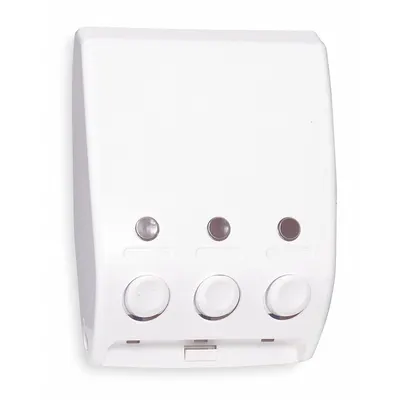 TOUGH GUY Toiletry Dispenser: 10 1/2 in Ht, 7 3/4 in Wd, 3 3/4 in Dp, White - Wall-Mount Dispensers