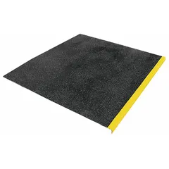 This full coverage grit stair landing cover is made of fiberglass reinforced plastic and includes adhesive and fasteners for secure installation. It provides slip-resistant protection for stair landings, walkways, and high-traffic areas in industrial and commercial settings.