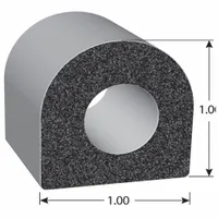 TRIM LOK INC Seal: D-Shaped, Self-Adhesive Mounting, High-Strength, EPDM, 25 ft Overall Lg, Black (MPN X1678BT-25)