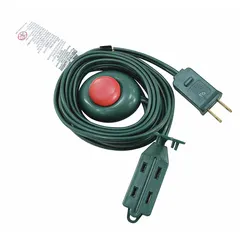 This indoor extension cord features three outlets, a 12-foot length, and a NEMA 1-15P plug. Constructed with 18/2 SPT-2 wire, it is rated for temperatures from -4° to 221°F. Suitable for powering multiple devices in indoor settings such as workshops, offices, or home entertainment areas.
