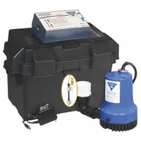 PRO SERIES PUMPS Battery Backup Sump Pump: 12V DC, 1/3 hp, Dual Micro-Reed Float, 16 ft Max. Head (MPN PHCC-1850)