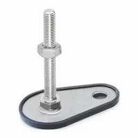 JW WINCO Male-End Leveling Mount: Swiveling Stud, 3/8"-16 Thread Size, 3,147 lbf Capacity (MPN 43-80-3/8X16-100-D1-SK)