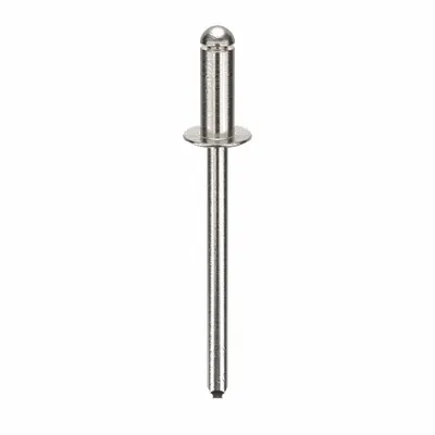 POP AVDEL Domed-Head Blind Rivet, 0.153" dia, 1.693" L, 500 PK - Domed-Head Blind Rivets