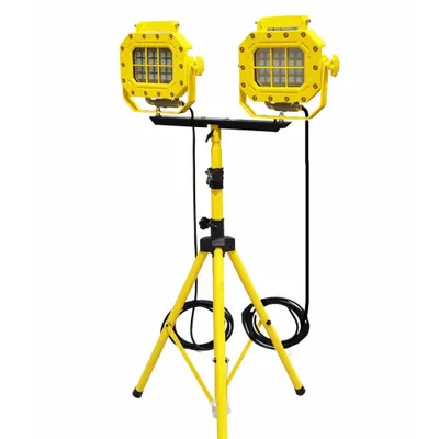 LIND EQUIPMENT Flood Light: 5,600 lm Max Brightness, LED, 1, 1 Brightness Levels, 2 Lamp Heads - Hazardous Location Work Lights
