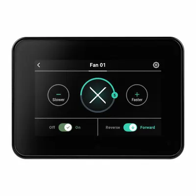 HUNTER Speed Control: Touch Screen, 48V DC, Steel Plate, Black Plate, 0.125 A - Touch-Screen Speed Controls