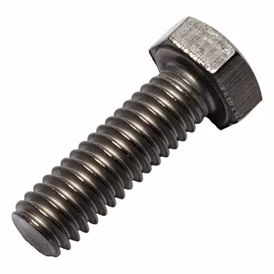 ALLIED TITANIUM Hex Head Cap Screw: Titanium, Grade 2, Plain, 5/16"-18, UNC, 1 in lg, Fully Threaded - Titanium Hex Head Cap Screws