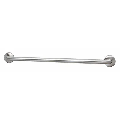 BRADLEY Wall Grab Bar: Straight, 42 in Lg, 1 1/4 in Dia, Stainless Steel, Satin - Standard Grab Bars