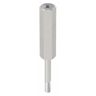 OEM Aluminum Male x Female Hex Standoff, 2 in Lg, 1/4 in Hex Wd, Plain, 10 PK - Aluminum Male x Female Standoffs