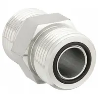 Hydraulic Hose Adapter: 5/8 in x 5/8 in Fitting Size, Male x Male, ORS x ORS, Rigid, Straight (MPN FF2000T1010S)