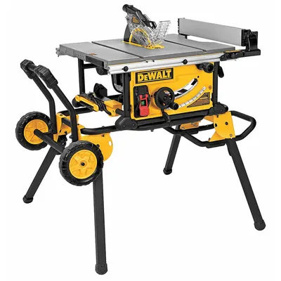 DEWALT Table Saw: 120 V AC Volt, 15 A Current, 12 in Left to 32 1/2 in Right - Rolling Stand Portable Table Saws
