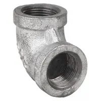 ANVIL Metal Pipe Elbow: 90° Elbow, 300 psi @ 150° F, 3/4 in x 3/4 in, Malleable Iron, Made in USA (MPN 0311001002)