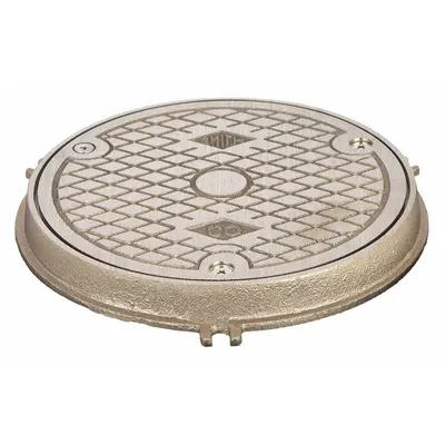 JAY R. SMITH MFG. CO Floor Cleanout: 7 1/2 in Overall Dia, 3/4 in Overall Ht, Nickel Bronze - Floor Cleanout Covers