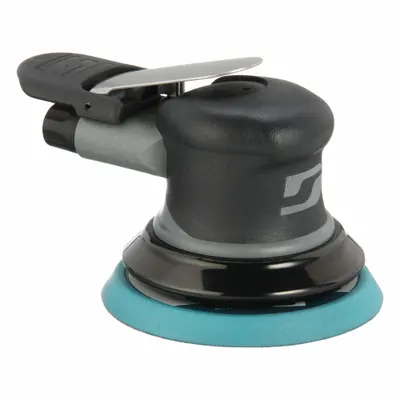 DYNABRADE Air Orbital Sander: 5 in Disc, Pressure Sensitive Adhesive, 3/16 in Orbit - Non-Vacuum Random Orbital Sanders
