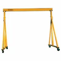 CALDWELL Portable Gantry Crane: Fixed Span, Adj Ht, 4,000 lb Load Capacity, Steel, 7.3 ft to 10 ft (MPN K90-2-10/20)