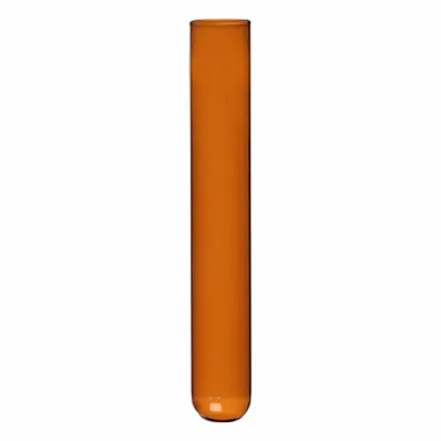 KIMBLE Test Tube: 4 mL, Test Tube, 10 mm Body Dia, 75 mm Overall Ht, Amber - Glass Test Tubes