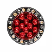 MAXXIMA Stop/Tail/Turn/Back-Up Light: LED, Stop, Turn, and Tail Combo Light, Amber/Clear/Red, Round (MPN M85427R-YCL)