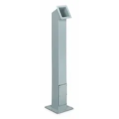 This steel pedestal column provides a stable mounting base for enclosures, control panels, or machinery. It measures 41 inches in overall height, 6 inches in overall width, and 6 inches in overall depth. Suitable for industrial applications requiring elevated equipment placement.