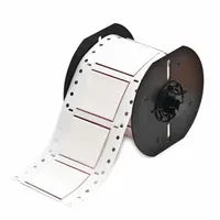 Sleeve Label: 1 in x 2 in, Polyolefin, White (Matte), For 0 AWG to 0 AWG Wire Gauge (MPN B33-1000-2-7642)