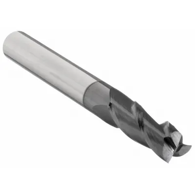 CLEVELAND Square End Mill: Carbide, TiAlN Coated, 4 Flute, 19/64" Mill Dia, 7/8" LOC - General Purpose Carbide Square End Mills