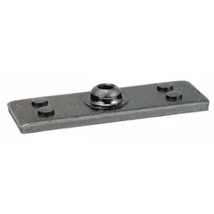 Weld plate used in plumbing systems for mounting or securing pipes and fittings. Typically installed by welding onto steel structures or equipment to provide a stable attachment point.