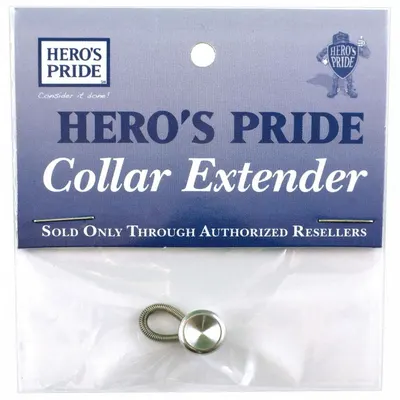HEROS PRIDE Collar Extender: Universal, Black - Tie Clips, Collar Pins & Shirt Keepers