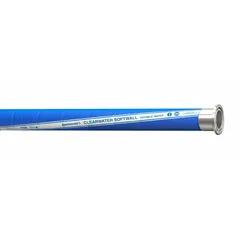 This 5-foot long, 2-inch inside diameter polyethylene potable water discharge hose assembly features a smooth EPDM cover and synthetic spiral-plied fabric reinforcement. Rated for 150 psi and a temperature range of -40° to 212°F, it is equipped with 2-inch x 2-inch fittings. Suitable for transferring drinking water in industrial, agricultural, and municipal applications.