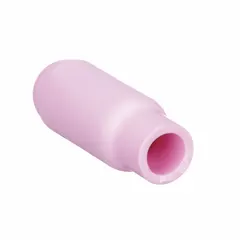 Alumina standard nozzle for gas tungsten arc welding (GTAW/TIG). Size No. 6. Sold in a pack of 10 units. Directs shielding gas over the weld puddle to protect against atmospheric contamination.