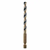 DEWALT Hex Shank Drill Bit: 15/64", 135° Split Point, Black & Gold HSS, Impact Rated (MPN DWA5015)