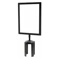 TENSABARRIER Sign Frame: Black, 7 in Overall Wd (MPN FRAME-HDSC-33-0711HD-V)
