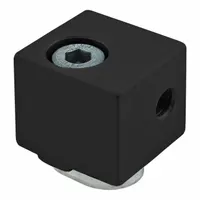 Panel Mount Block: For Std Panel, Anodized, Black, Aluminum, Metric, 80/20 25 Series (MPN 25-2427-BLACK)