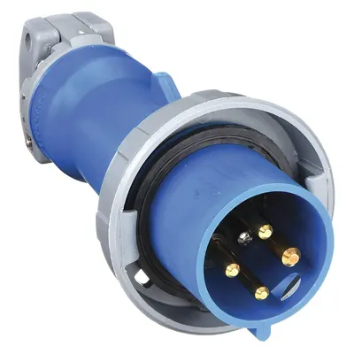 HUBBELL Pin and Sleeve Plug: Orange, 125/250V AC, Three Phase, 30 A, 3 Pole, 4 Wire - Watertight Plugs