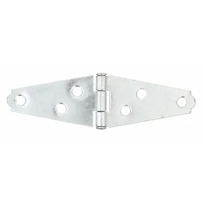 OEM Strap Hinge: Steel, 1 in Leaf Ht, 1 7/8 in Leaf Wd - Strap Hinges