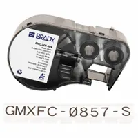 Combined Label and Ribbon Cartridge: 1/2 in, 16 ft, Cryogenic Autoclavable Nylon, Black on White (MPN M4C-500-499)