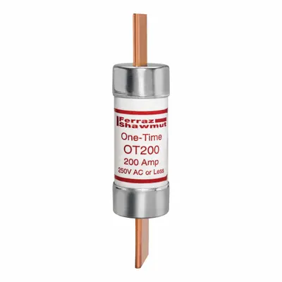 MERSEN Fuse: Class K5, OT Series, Fast-Acting, 200 A, 250 V AC, 250 V DC - Fast-Acting Blade Fuses